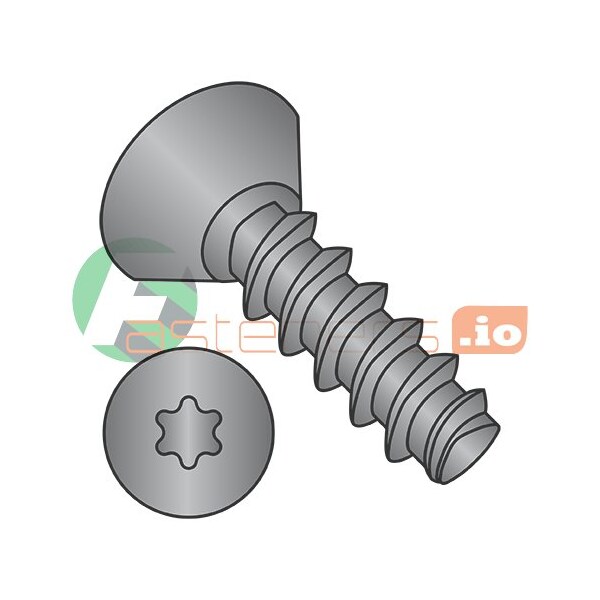 Newport Fasteners Thread Forming Screw, #4 x 1/4 in, Black Oxide Steel Flat Head Torx Drive, 10000 PK 287713 - main